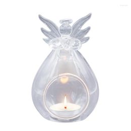 Candle Holders Hanging Tealight Holder Anti-wind Heat-resistant Angel Glass Candlestick Tea Lights Candles For Wedding Centerpieces And