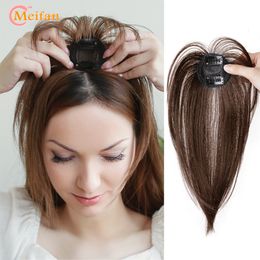 Synthetic Wigs MEIFAN 3DAir Bangs Hair ClipIn Fake Fringe Natural False Bang Topper Hairpiece Invisible Clourse 230630