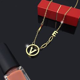 Hot Designers Love Pendant Necklace Stainless Steel Jewellery for Women Gift