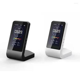 Air Quality Monitor With Temperature Humidity Display Carbon Dioxide Detector Drop