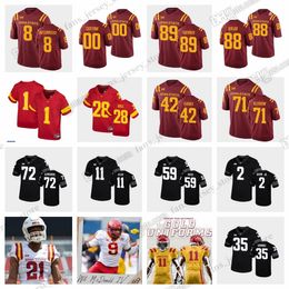 Custom NCAA College Iowa State Cyclones Football Jerseys Alex Kleinow Jake Hummel Jack Tiarks Chase Allen Mike Rose Breece Hall Jake Remsburg Any Name Number S-6XL