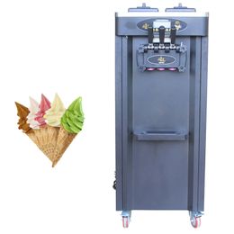 LINBOSS Commercial Soft Ice Cream Machine Commercial Stainless Steel 3 Flavour vertical Double Compressor