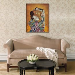 High Quality Reproduction of Gustav Klimt Painting The Family Modern Canvas Art for Kitchen Room Hand Painted