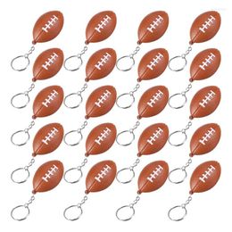 Keychains 20 Pack Rugby Ball For Party Favors Stress School Carnival Reward Sports Centerpiece Decorations