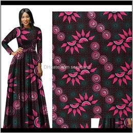 Fabric Clothing Apparel Ankara Polyester Prints Binta Real Wax 6 Yards African Fabric For Party Dress Ship Of3Es269l