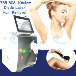 755nm 808nm 1064nm Diode Laser Hair Removal Machine 12 Bars Permanent Painless Hair Remover