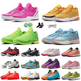 2023 Top Quality Basketball Shoes Mamba 6s All Star Gold Red Pink Del Sol Big Stage Undefeated x What If Sneakers Laser Blue Orange Promise Young Heris OG Trainers