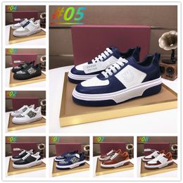 Top Quality Men Trainer Designer Shoes Vintage Genuine Leather Casual Shoes Brand Mesh Classic Sneakers Fashion Sneaker Printing Lace Up Shoe Denim EUR 38-45