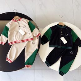 Kids Luxury Clothing Sets Childrens Long Sleeve Jacket Suit Spring Autumn Fashion Casual Sweatshirt Suits Baby Boy Girls Tracksuit Set 90-140CM
