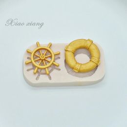 Baking Moulds Rudder Ship Shape Silicone Moulds For Fondant Chocolate Cake Decorating Tools Accessories Kitchen FM2110