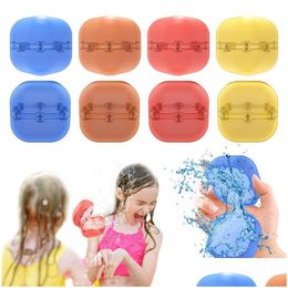 Other Festive Party Supplies Summer Swimming Pool Water Fight Balloons Reusable Magnetic Quick Self-Sealing Balls Games Toy Drop D Dhyqt