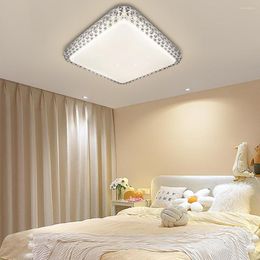 Ceiling Lights Square Modern LED Light 220V Crystal Fashion Living Room Bedroom Ceil Hanging Lamp 48W Dimmable Fixture Decor