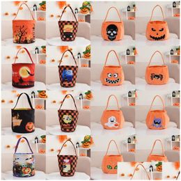 Other Festive Party Supplies Halloween Favours Light Up Trick Or Treat Candy Bags Mtipurpose Reusable Goody Bucket For Kids Drop De Dhckh