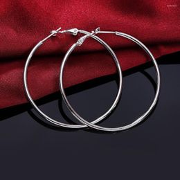 Dangle Earrings Women's M925 Sterling Silver Color Circle / 50/60 Gift Box Packaging Simple