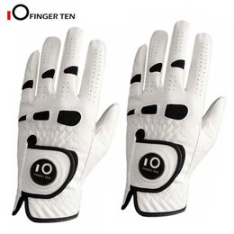 Sports Gloves 2 Pc4 Pc Premium PU Leather Men's Golf with Ball Marker Cabretta Left Right Hand All Weather Grip Breathable 230629