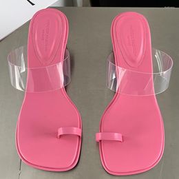Slippers Summer Slip On Ladies Sandals 2023 Trend Round High Heels Pumps Shoes Female Casual Outdoor Slides Flip Flops Women