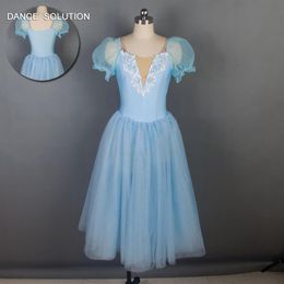 Stage Wear Arrival Of Sky Blue Long Romantic Ballet Dance Tutu Girls Performance Dancing Dress 19024324H