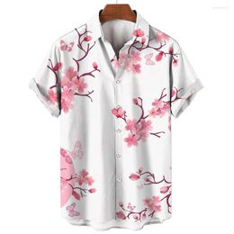 Men's Casual Shirts Outdoor Shirt Women's Summer 3d Floral Print Short Sleeve Top Fashion Harajuku Oversized Tee Clothes For Men