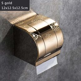 Toilet Paper Holders Toilet Paper Holder Creative Stainless Steel Gold Tissue Holder Box Waterproof 230629