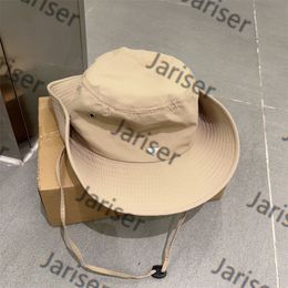 Designers Women Men Bucket Hat Luxury Brand Wide Brimmed Hats Fishing Hats Letter P Sunshade Hats Outdoor Fisherman Cap Summer Casquette Cap