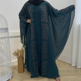 Ethnic Clothing Sequin Bolero Shrug Djelaba Eid Mubarak Abaya Beading Muslim Hijab Maxi Dress Femme Arabic Islam Robe Gowns Ramadan Vestidos