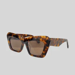 Sunglasses Fashion 400361 Network Celebrity Blog Black Design Retro Cat's Eye Leopard Frame Square Women Men