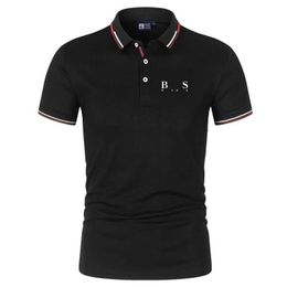 2023 New Large T-shirt Fashion Brand Polo Shirt Men's Summer Men's Short Sleeve Business Top Asian Size