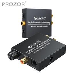 Connectors 192khz / 96khz Dac Digital to Analogue Audio Converter Adapter Coaxial Toslink to Analogue Stereo L/r Rca 3.5mm Dac Audio Converter