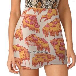 Skirts Pizza Pattern Women Sports Lining Skirt Tennis Dance Fitness Short Printed Food Fast Color Colorful Yellow
