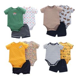 Clothing Sets Cotton Summer Short Sleeves Children Girls Fashion Clothes Casual Outfits Suit 230630