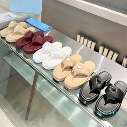 2023-Fashion Sandal Women Slipper Soft Padded Leather Thong Wedge Sandals Flat Shoes Slide Flip Flops Summer Ladies