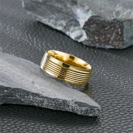 European and American New Titanium Steel Men's Ring Fashion Temperament Business Style Couple Ring Hand Jewelry Top