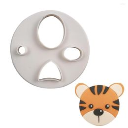 Baking Moulds 3D Animal Face Tiger Cookie Cutter Mould Diy Biscuit Fudge Embossing Sugar Craft Dessert For Cake Decorate Stamp Tools