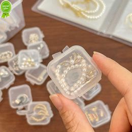 New 20 Pcs Clear Boxes Square Transparent Plastic box Jewelry Storage Case DIY Craft Jewelry Making Container Packaging Storage Box