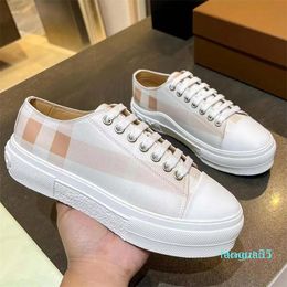 2023-Designer Men Women Shoes Top Quality Autumn and Winter New Products Classic Plaid Sneakers Cotton Plaid Rubber Outsole Comfortable Lightweight