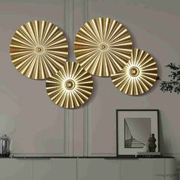Other Home Decor Iron Wrought Hanging Decoration Golden Irregular Disc Pendants Frame Ornament Room Home Decor Crafts Nordic Style R230630