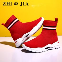 Athletic Outdoor Children s Sneakers Cute Girls Handsome That Also Fashionable Flying Mesh Toddler Shoes Kids Casual Solid Colour Socks 230630