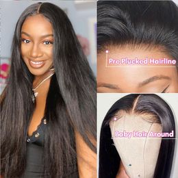 13X6 Lace Front Human HD Lace Frontal Human Hair Wigs 26Inche Brazilian Straight Lace Frontal Wig For Black Women