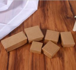 Kraft Paper Box Carton Packing Boxes for Gift Wedding Favour Packaging Soap Baking akes Cookies Chocolate Packing Box