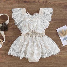 Clothing Sets mababy 024M Summer Newborn Toddler Baby Girls Romper Princess Lace Infant Jumpsuit Sunsuit Clothing D01 J230630