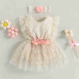 Clothing Sets mababy 018M Newborn Infant Baby Girl Romper Toddler Princess Lace Floral Jumpsuit Sunsuit Playsuit Birthday Party Clothing D01 J230630