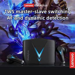 Earphones Lenovo Lp6 Tws Gaming Earphone New Wireless Buletooth Headphone with Noise Reduction Dual Mode Headset for Esports Games Music