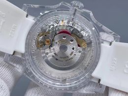 com DUAS bandas 40mm transparente Phantomlab relógio masculino personalizado relógio de pulso Automático 3135 qualidade de movimento pulseira de borracha à prova d'água sub bisel 116610 relógios
