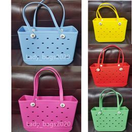 Women Designer Eva Bogg Bag Beach Bags Luxury Summer Hole Tote Large Shopping Waterproof Plastic Basket Lady Storage Washable Silicone Bog Purse Eco Jelly Candy