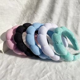 Headwear Hair Accessories Sponge Co Spa Makeup Bubble Terry Cloth Headband Puffy Retro Bands Soft Hairband 230629