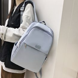 School Bags Female Pack Nylon Women Laptop Backpack Fashion Bagpack Shoulder Back Bag Preppy Style Solid Colour Backpacks for Girls Bookbag 230629