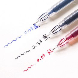 Pcs/Set 0.38mm Large-capacity Ink Diamond Tip Gel Pen Black/Blue/Red Refill Exam Signing Writing School Office Supplies