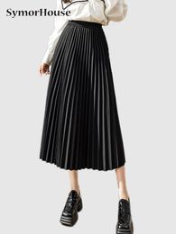 Dresses New Arrival Irregular Pleated Aline Skirts Women High Waist Office Lady Big Swing Midi Umbrella Skirt Fashion Bottoms Female