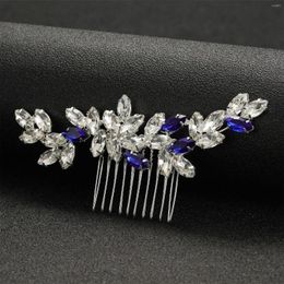 Hair Clips Wedding Combs Sparkly Rhinestone Hairpins For Bride Accessories Silver Plated Metal Crystal Headpieces Jewellery