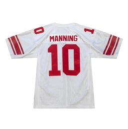 Stitched football Jersey 10 Eli Manning 2007 white retro Rugby jerseys Men women youth S-6XL